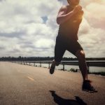 Sport man with runner on the street be running for exercise.