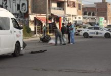 Muere motociclista al chocar de frente