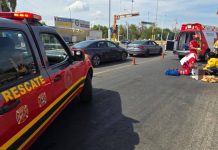 Derrapa motociclista y queda malherido